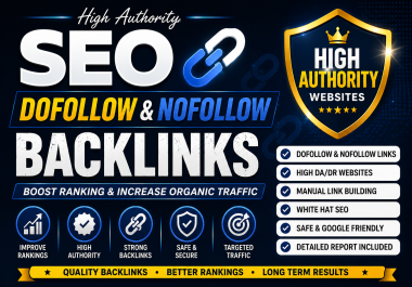 I will do 777 High Authority SEO Dofollow Backlinks Manually