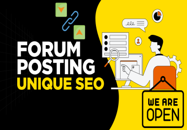 I will do 15 forum posting Unique SEO