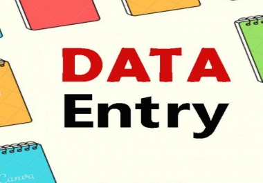I will do data entry on excel and word.