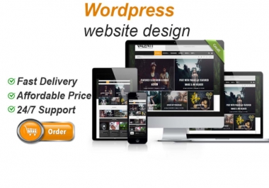 Create a modern word press website design or blog