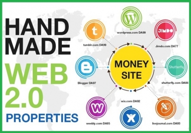 I will create high authority 20 web 2 0 SEO blogs with login details