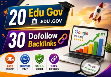 Manually Safe SEO High Pr and High DR Backlinks with Authority Trust links