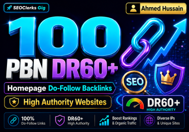 Build 100 PBN DR60 Homepage Do-follow Backlink for Gambling & Betting Websites