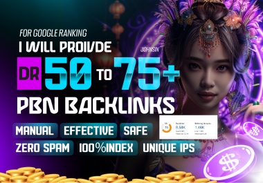 Powerful 100 PBN Plus 25 Blogroll Sidebar High DR 50+80 Homepage Do-Follow Backlink Permanent links