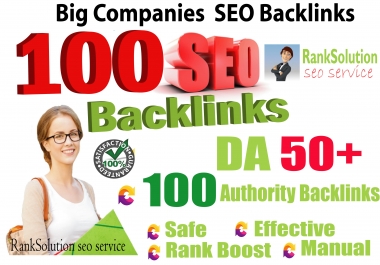 Create 100+ Big Companies SEO Backlinks Increase your Google Ranking