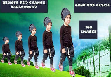 I will crop,  resize or remove background for 100 images or photos