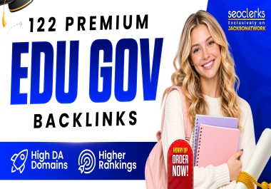 122 Premium EDU GOV Backlinks Quality Authority Links for Website Growth