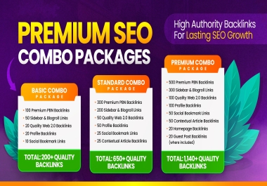 Premium SEO Combo Packages - High Authority Backlinks for Long-Term SEO Growth