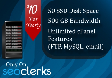 Cheap Premium web hosting for annual term.
