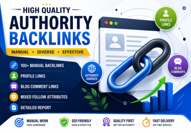I Will Build 100+ Manual Authority Profile and Blog Comment Backlinks