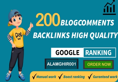 i will do 200 dofollow comment and 50 nofollow special backlinks