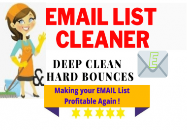 I will deep clean and hard bounce of your email list