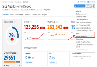 Website SEO Audit Using Semrush,  Site Health Technical Audit Recommendation