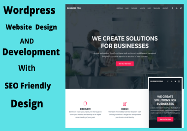 I Will build Seo friendly wordpress website design and development