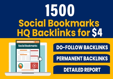 1500 HQ Social Bookmarks for your site ranking improvement