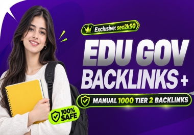 BUILD 120 EDU& GOV Sites with DA/DR 90+ Dofollow links + 1000 Tier-2 Backlink-Rank on google