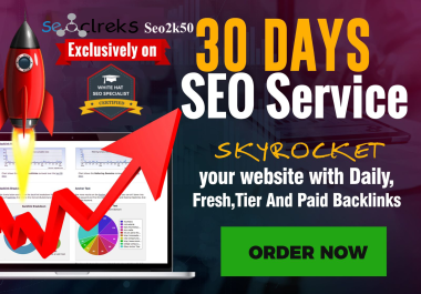RANK 1st Page Your Website With Complete SEO Service for 30 days,  daily,  fresh and strong backlinks