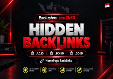 Exclusive seo2k50 Build 50 AC. ID. SCH. ID. GO. ID Homepage Hidden Backlinks