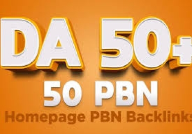 I will build 50 permanent homepage PBN backlinks with high DA