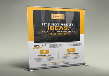 Design a pull up / roll up banner with unlimited revisions