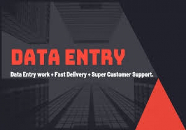 Data Entry,  Copy Paste and Virtual Assistant and Web Research