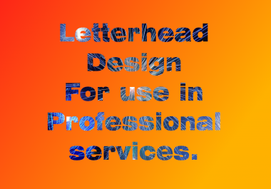 I will design a professional and eye-catching letterhead/Business card for you