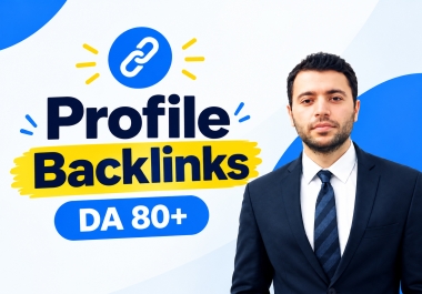 I will do manually 100 high da profile backlink for off page SEO