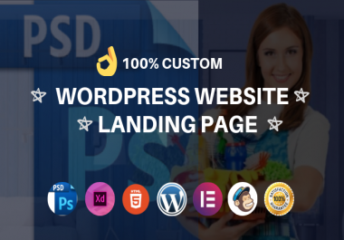 I will design wordpress landing page,  PSD to wordpress using elementor pro