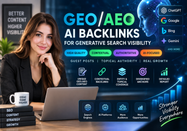 I Will Build AI Backlinks with GEO AEO Content for Generative Search Visibility