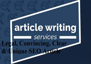 I will write Unique & Convincing Clear SEO article upto 500 words