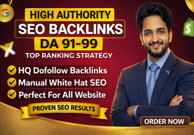 400 High Authority DA 91+ SEO Dofollow Backlinks Web 2.0,  Guest Posts,  Blog Creation,  Profile Mix