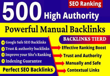 500+ High Authority Moz DA 90+ SEO Dofollow Backlinks Manual Link Building Service