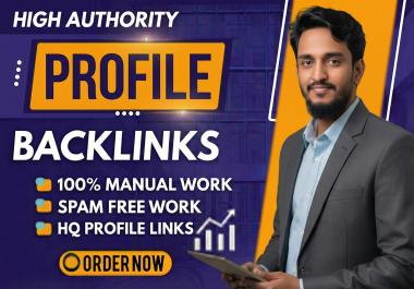 I Will Do 450 High Authority DA 90-99 SEO Dofollow Profile Backlinks For Manual Link Building