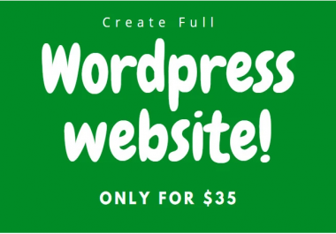 I will build your website with wordpress