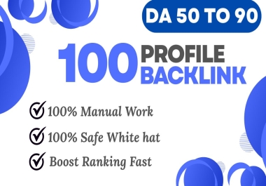 VIP Ranking Booster 100 Profile Backlinks High Authority White Hat SEO