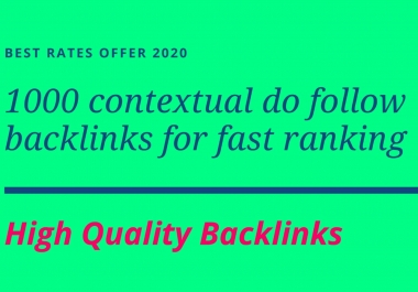 I will provide SEO contextual do follow back links in premium quality in a prescribed time period