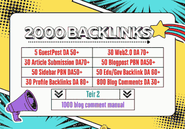 2000 Elite SEO Backlinks for Massive Ranking Growth and Strong Google Authority