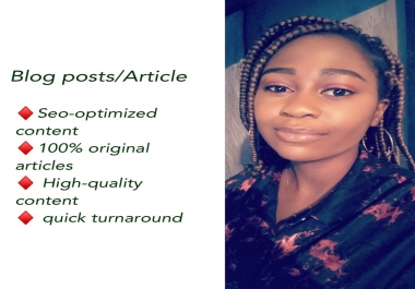Write 500 words SEO-optimized article on any niche