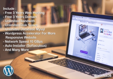 web hosting for 3 years and. com domain plus bonus