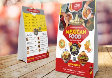 I will do restaurant menu design,  digital menu design or menu board