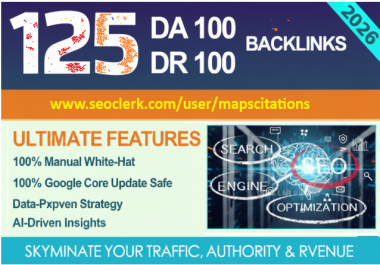 I Will MANUALLY Do 125 UNlQUE SE0 dofollow BackIinks on DA100 Sites Plus Links