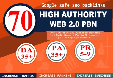 I Will Do Provide DA 35+ PA 35+ web2.0 70 pbn in unique 70 site