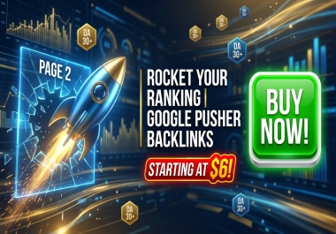 20 High Authority Google Pusher Unique Backlinks DA-30+ Domains