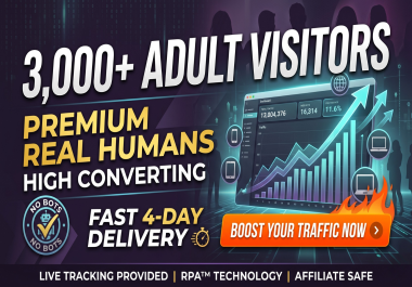 Adult Site Traffic 3,000+ Premium Real Visitors in Just 4 Days High-Converting