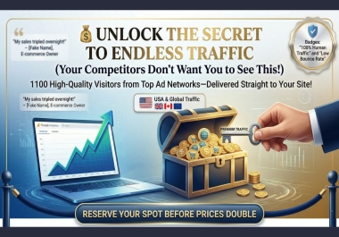Boost Website Traffic with 1100 High-Quality Visitors from Ad Networks