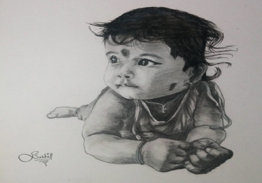 I will draw amazing realistic pencil portrait from a photo