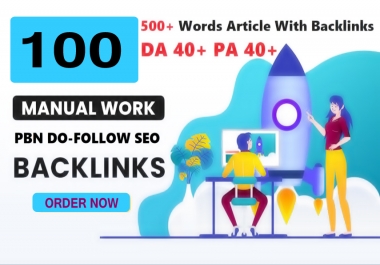 Unique 100 Sites DA 50+ PA 40+ PR 5+ Web 2.0 100 PBN Backlink