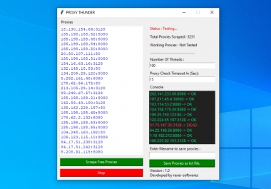 Proxy Thunder 2025 - Proxy Scraper to scrape thousands of proxies.