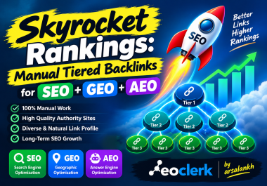 Skyrocket Rankings Manual Tiered Backlinks for SEO + GEO + AEO