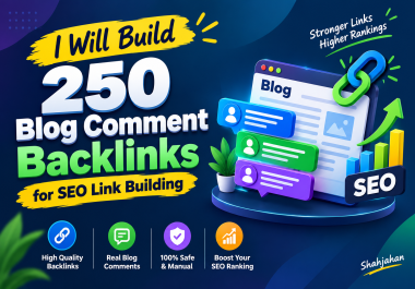 I Will Build 250 Blog Comment Backlinks for SEO Link Building